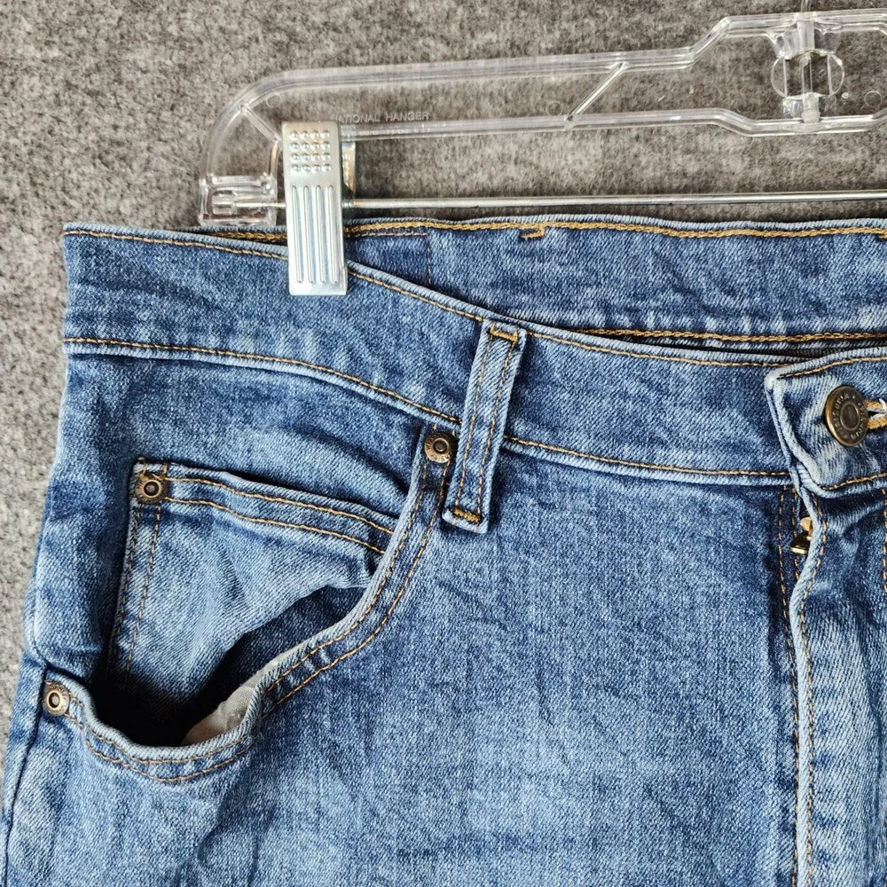 Wrangler Jeans Mens 34x34 Premium Quality Blue Straight Leg Denim EUC